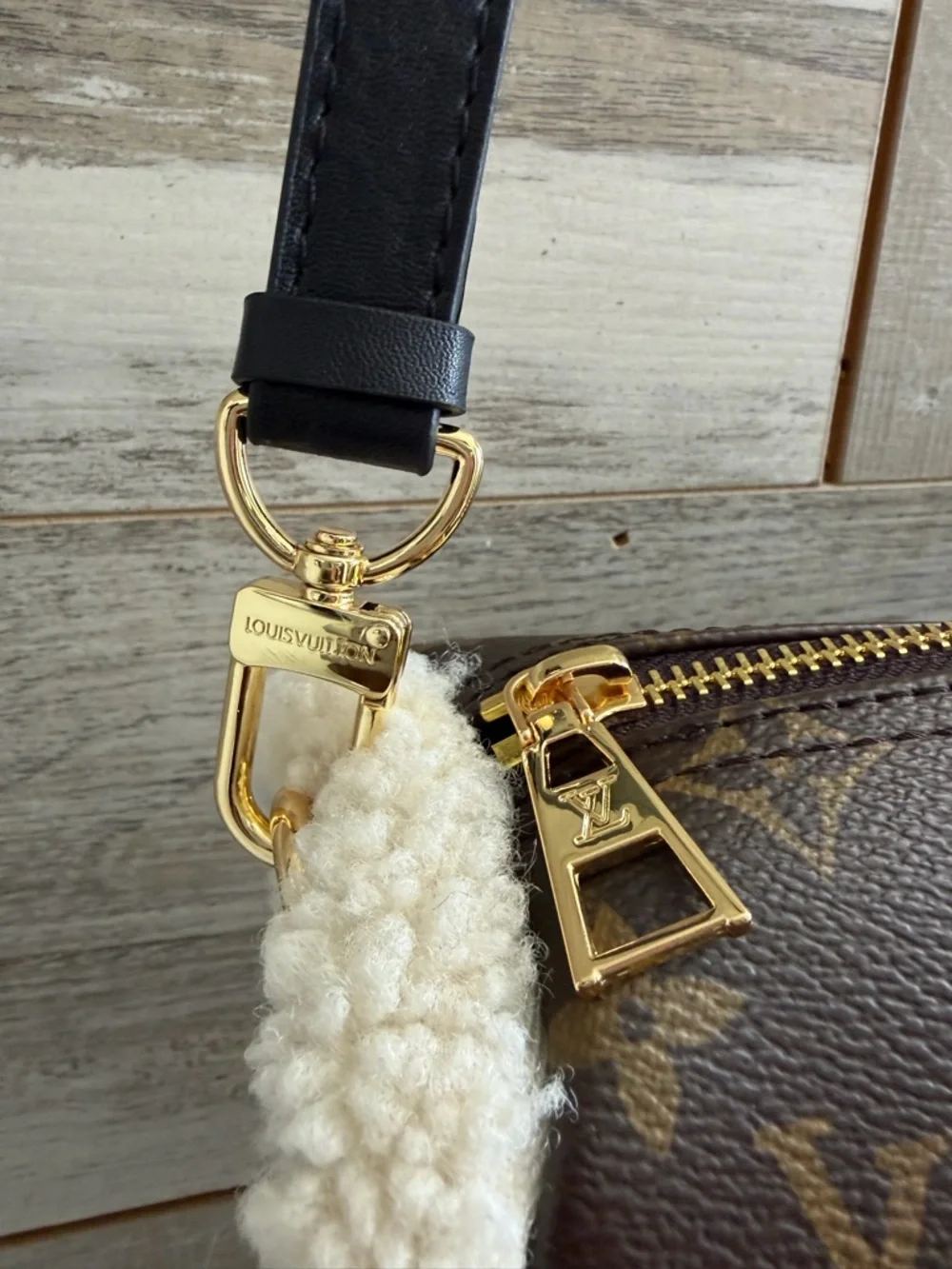 Louis Vuitton Teddy Mitt Monogram Shearling Bag - Picture 8 of 10